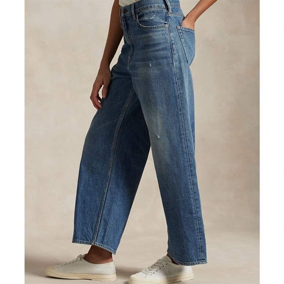 Polo Ralph Lauren High Rise Wide Leg Crop Jeans, Maceen Wash